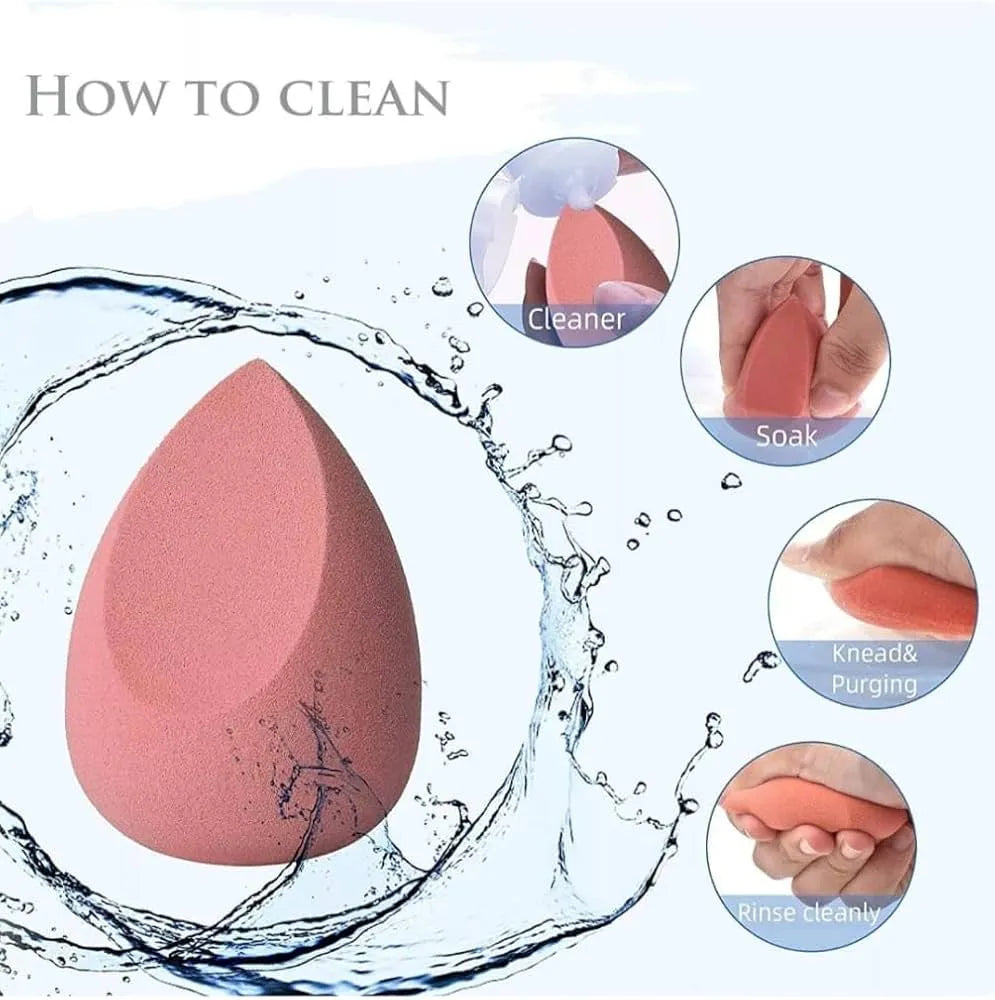 12 Pcs Makeup Sponge & Powder Puff Set | Beauty Blender Foundation Sponges | Wet & Dry Latex-Free Makeup Blender for Liquid, Cream & Powder