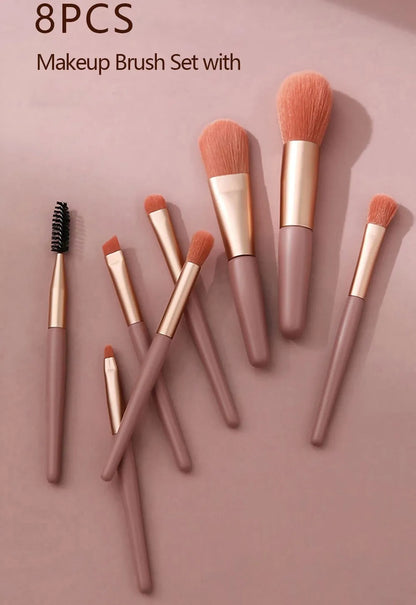 Makeup Brushes with Pouch– 8 PCS Most Demanding Brush set