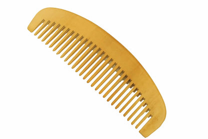 5.6 Inch Natural Peach Wide Teeth Wooden Comb Fine Tooth Anti Static Head Massage Beard Anti Frizz Comb