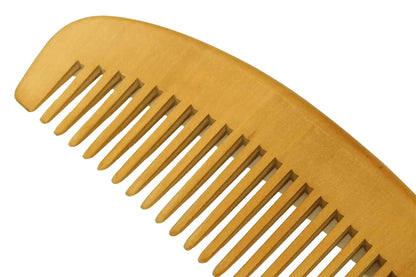 5.6 Inch Natural Peach Wide Teeth Wooden Comb Fine Tooth Anti Static Head Massage Beard Anti Frizz Comb