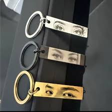Customize Eyes Stainless Steel Keychain